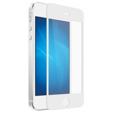 Защитное стекло DF iColor-02 для iPhone 5/5s (white)
