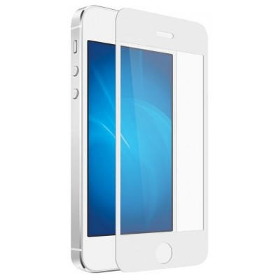 Защитное стекло DF iColor-02 для iPhone 5/5s (white)
