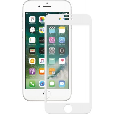 Защитное стекло FUMIKO для iPhone 7/8 3D белое пакет