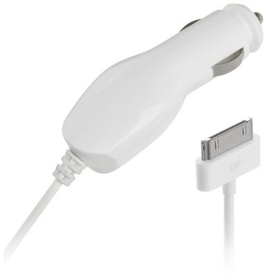 Авто  З/У Texet для Apple 30-pin iPhone 3G/4 2100 mA белый
