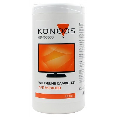 Влажные салфетки Konoos для ЖК-экранов банка 100 шт