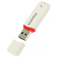 Флэш-накопитель USB2.0 8 Gb SmartBuy Crown White