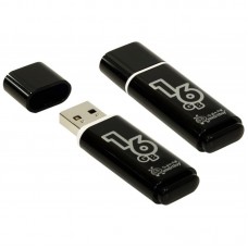 Флэш-накопитель USB2.0 16 GB SmartBuy Glossy Black