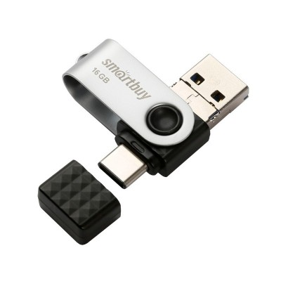 Флэш-накопитель USB2.0 16 Gb SmartBuy TRIO  3-in-1 OTG