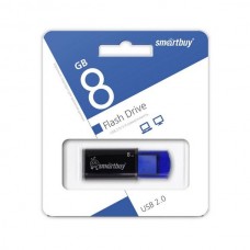 Флэш-накопитель USB2.0 8 Gb SmartBuy Click Black-Blue