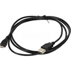 Кабель USB AM - MicroUSB BM, 1м, черный/белый