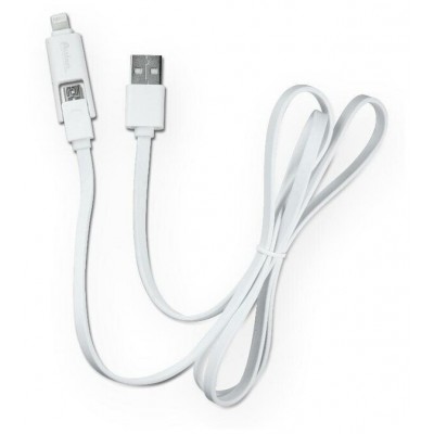 Кабель Partner (032877) 2 в 1 micro USB+Apple 8-pin белый