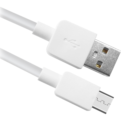 Кабель USB AM - MicroUSB BM 1.5м, заряд/дата, белый (ч.короб.)