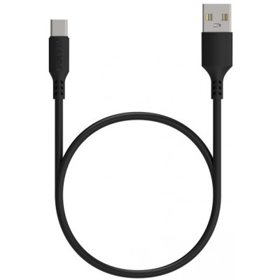Кабель Maxvi (MC-A02) USB-C черный, 1м, 2A
