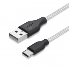 Кабель Prime Line (7223) USB-C серебро нейлон