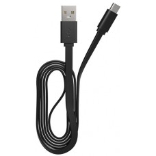 Кабель Maxvi (MC-02F) USB-C черный, 1м, 2A