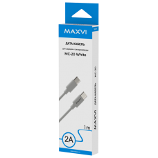Кабель Maxvi (MC-20) USB-C - USB-C белый, 1м, 2A