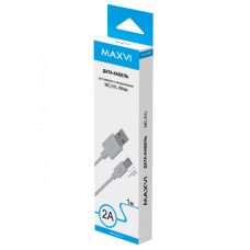 Кабель Maxvi (MC-01L) micro USB белый, 1м, 2A