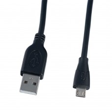 Кабель USB AM - MicroUSB BM `Сетка`, 1м, 2.4A, чёрный