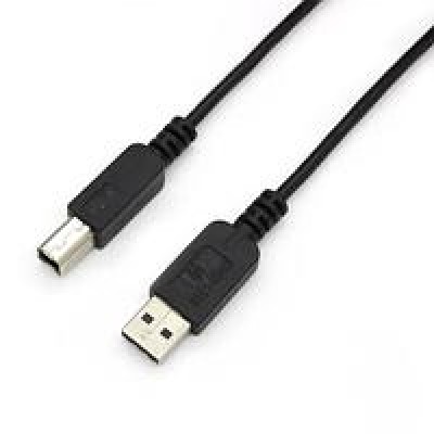 Кабель USB AM - USB BM интерфейсный LAN черный,  0.7м, медь (ч.гр.11*16)