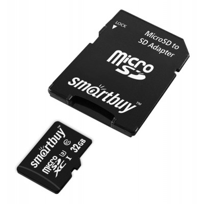 Флэш-карта microSDHC (TransFlash) 32 Gb SmartBuy class10 PRO95/60Mb/s