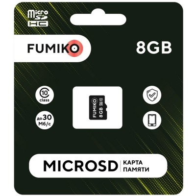 Карта памяти FUMIKO 8GB MicroSDHC class 10 (без адаптера SD)