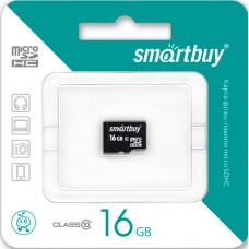 Флэш-карта microSDHC (TransFlash) 16 Gb SmartBuy class 10 LE б/ад