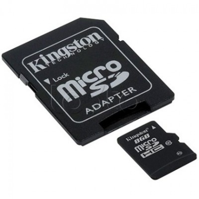 Флэш-карта microSDHC (TransFlash) 8 GB Kingston (class 10