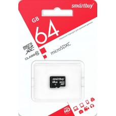 Флэш-карта MicroSDXC 64 Gb SmartBuy class 10 LE б/ад