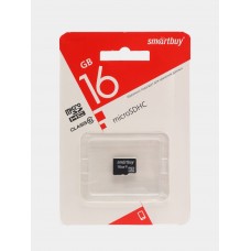 Флэш-карта microSDHC (TransFlash) 16 Gb SmartBuy class 10 LE