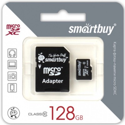 Карта памяти MicroSDXC_128 Gb SmartBuy class10
PRO90/70Mb/s