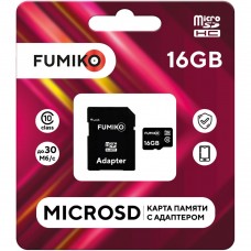 Флэш-карта microSDHC (TransFlash) FUMIKO 16GB MicroSDHC class 10 (c адаптером SD)