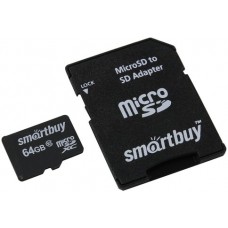 Флэш-карта MicroSDXC 64 Gb SmartBuy class 10 Advanced