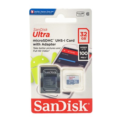Флэш-карта microSDHC (TransFlash) 32 Gb SanDisk Ultra 100Mb/s