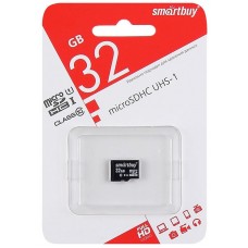 Флэш-карта microSDHC (TransFlash) 32 Gb SmartBuy class 10 LE б/ад