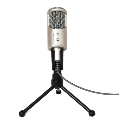 Микрофон конденсаторный SF-960, тренога, каб.1.8м, перех, серый