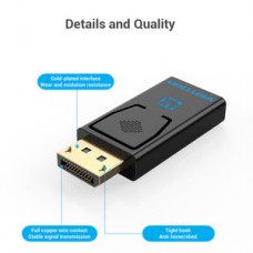 Адаптер DP на HDMI `Vention` HBKB0, ,ABS пластик, черный