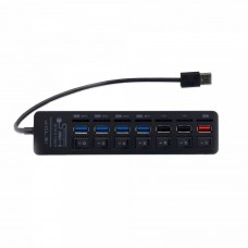 USB Hub3.0 iETOP U3-26 , 7 порт - 7 выкл, 1порт-FastCharge