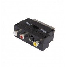Адаптер аудио-видео Buro BSP005 SCART (m)/3xRCA (f)/S-VIDEO (f) черный