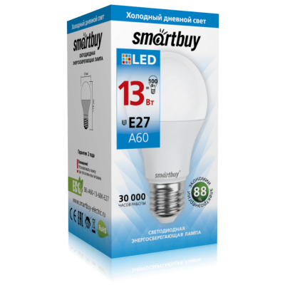 Светодиодная лампа Smartbuy SBL-A60-13-60K-E27