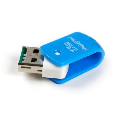 Карт-ридер USB2.0 Reader SmartBuy SBR-713-B голубой