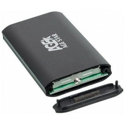 Внешний корпус для HDD AgeStar 3UBMS1 mSATA USB 3.0 пластик/алюминий черный