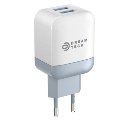 Зарядное устройство Dream C1 2USB 2.4A белое