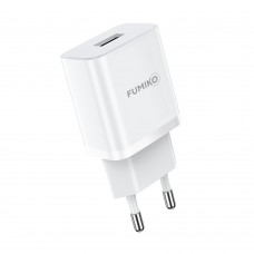 Зарядное устройство FUMIKO CH06 1USB 2.1А белое