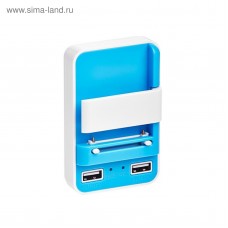 З/У  Partner &quot;Лягушка&quot; +2 USB 1000 mA, синий