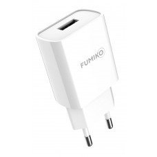 Зарядное устройство FUMIKO CH07 1USB 2.1А белое