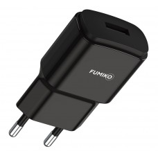 Зарядное устройство FUMIKO CH10 1USB 2.1А черное