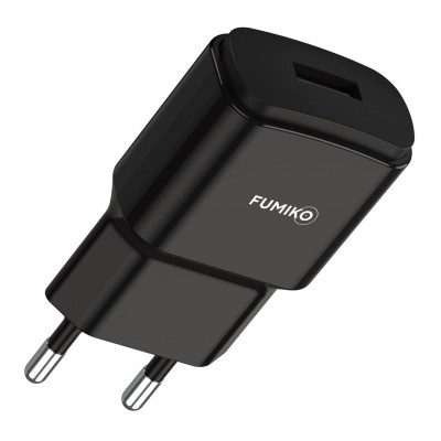 Зарядное устройство FUMIKO CH10 1USB 2.1А черное