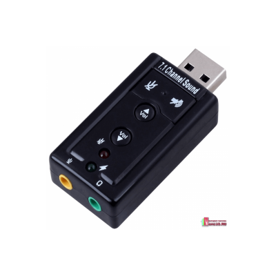 Звуковая карта USB Audio adapter 7.1, 4кн, чёр